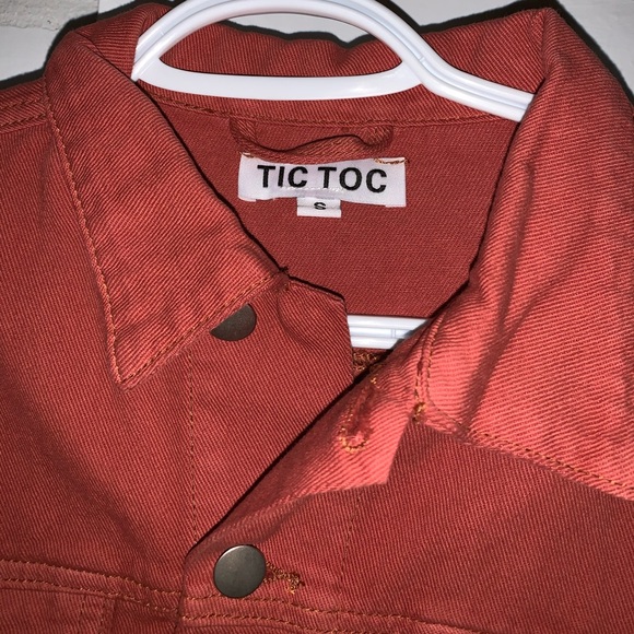 Raw Cut Over Sized Denim Jacket - copper/orange 🍊 - Picture 4 of 6